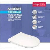Nkp İnci Slim Thermoplast Yavaş Kapanan Amortisörlü Klozet Kapağı - 1