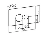 Nkp Gömme Rezervuar Basma Butonu, Kumanda Paneli, Mat Krom 0080 thumbnail 2