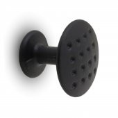 Noktalı Düğme Çekmece Dolap Kapak Kulpu Kulbu Mat Siyah Metal Daire Kulp - 1