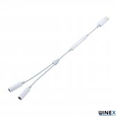 Winex 2in1 Lightning to Double 3.5mm Çıkışlı Jack Adaptör - 2