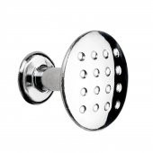 Noktalı Düğme Çekmece Dolap Kapak Kulpu Kulbu Krom Metal Daire Kulp - 1