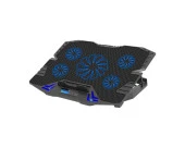 Frisby Notebook Soğutucu 5 x Fan LCD Kontrol Pane Metal Izgara 5 Işıklı 2 x USB Port - 1
