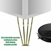 Nobel SATÜRN (ALTIN) Ayak Mobilya Ayağı Metal - 18 CM (VİDA HEDİYELİ) - 3