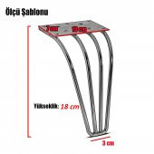 Nobel SATÜRN (ALTIN) Ayak Mobilya Ayağı Metal - 18 CM (VİDA HEDİYELİ) - 4