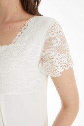 Kadın Düğmeli Kısa Kollu Lohusa Takımı İsem Moda 4110 - 3