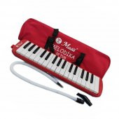 Kırmızı Melodika 32 Tuş Bez Çantalı 1 Adet Masis 32 Tuşlu Melodika Çantalı - 1
