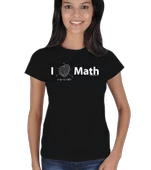 Matematik Tişörtü Siyah Bayan Kadın Tişört - 1