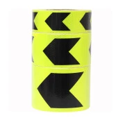 Reflektörlü Reflektif Fosforlu Şerit Bant Sarı-Siyah Reflekte İkaz Bandı - 2