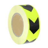 Reflektörlü Reflektif Fosforlu Şerit Bant Sarı-Siyah Reflekte İkaz Bandı - 6