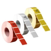 Tüvtürk Onaylı Reflektörlü Reflektif Fosforlu Şerit Bant Kesikli İkaz Bandı - 2