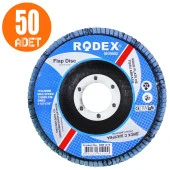 Rodex Zirkonyum Oksit Avuç İçi Taşlama Flap Disk Zımpara 115 mm thumbnail 7