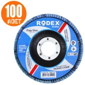 Rodex Zirkonyum Oksit Avuç İçi Taşlama Flap Disk Zımpara 115 mm thumbnail 9