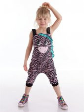Denokids Zebra Fırfırlı Kız Tulum - 1