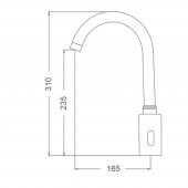 Gms Fotoselli Sensörlü Lavabo Musluk Bataryası Çift Girişli FT005 - 2