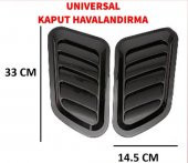 Parlak Siyah Scoop Kaput Kabartma Havalandirma Offroad Otomobil - 5