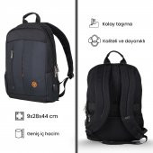 NPO Citylife+ Smart 16" Notebook Sırt Çantası-Siyah - 2