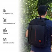 NPO Citylife+ Smart 16" Notebook Sırt Çantası-Siyah - 6