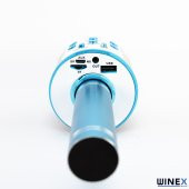 Winex UsbA+TF Sd Kart+3.5mm Aux Girişli Bluetooth Karaoke Mikrofonu Mavi - 2