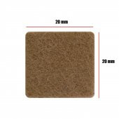 (50li Paket) Masa Sandalye Parke Zemin Koruyucu Keçe Yapışkanlı Kare 20X20 mm - 4