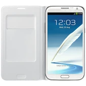 Samsung Galaxy Note 2 Kılıf Orjinal Flip Wallet - Beyaz EF-NN710BWEGWW thumbnail 4