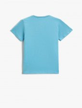 Koton Erkek Çocuk Slogan Baskılı Kısa Kollu Tişört Pamuklu - 2