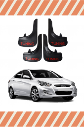 NOVDES HYUNDAİ ACCENT BLUE TUNİNG YAZILI 4LÜ TOZLUK ÇAMURLUK PAÇALIK - 1