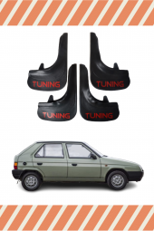 NOVDES SKODA FAVORİT TUNİNG YAZILI 4LÜ TOZLUK ÇAMURLUK PAÇALIK - 1