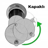 Kapaklı Kapı Dürbünü Çelik Kapı Mat Siyah 60-90 mm - 3