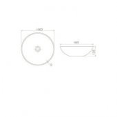 Turkuaz Cerastyle Zero Tezgah Üstü Çanak Lavabo 46 cm - 4