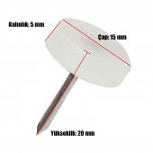 Çivili Poligrit Zemin Koruyucu Pabuç Şeffaf Plastik Poligirit (50 ADET) thumbnail 3