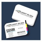 Kartvizit 700 gr Sek Sıvama Mat Selefon Kabartma Laklı Çift Yüz 4 Renk Özel Kesim 8,3x5,1 cm 1.000 Adet - 1