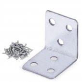 (25 ADET)Dolap Köşe Bağlantı Sabitleme L Demir Gönye 35x35x30 mm - 1