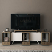 EVDEKİMODA MABEL TV ÜNİTESİ (BEYAZ-CEVİZ) - 1