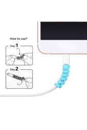 HİQONİC Spiral Kablo Koruyucu 4lü Silikon Set Şarj Ve Kulaklık Kablosu Koruyucu Şarz Aksesuarı - 2