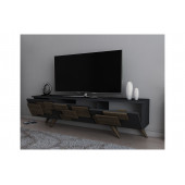 EVDEKİMODA 3D TV ÜNİTESİ (ANTRASİT-CEVİZ) - 3