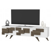 ECDEKİMODA 3D TV ÜNİTESİ (BEYAZ-CEVİZ) - 4