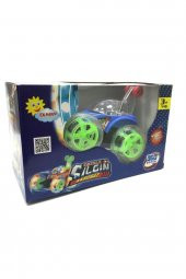 Duman Işıklı Mavi Çılgın Akrobat Şarjlı Uzaktan Kumandalı - 1