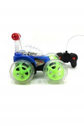 Duman Işıklı Mavi Çılgın Akrobat Şarjlı Uzaktan Kumandalı - 2