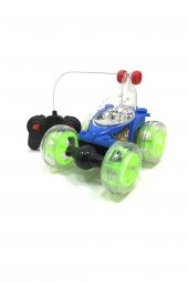 Duman Işıklı Mavi Çılgın Akrobat Şarjlı Uzaktan Kumandalı - 3