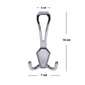 Portmanto Vestiyer Duvar Askısı Dolap Elbise Askılığı Krom thumbnail 2