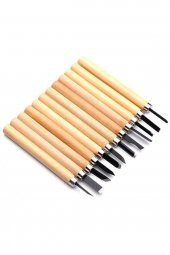 12 Parça Ahşap Oyma Hobi Heykel Set Ağaç Oyma Set Kalem Set Hobi Oyma Bıçakları - 2