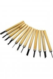 12 Parça Ahşap Oyma Hobi Heykel Set Ağaç Oyma Set Kalem Set Hobi Oyma Bıçakları - 3