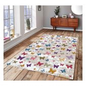 Lastikli Halı Örtüsü 6M2 Süngerli Kelebek - 1