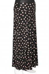 Barem Kadın Arzu Korsajlı Parçalı Bej Puanlı Siyah Etek - 3