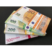 YENİ 20 DESTE KARIŞIK EURO 50-100 VE 200 EURO GEÇERSİZ PARA EĞLENCE PARASI - 8