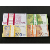 YENİ 20 DESTE KARIŞIK EURO 50-100 VE 200 EURO GEÇERSİZ PARA EĞLENCE PARASI - 9