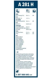 Silecek Süpürgesi Arka 280mm Kuga 2012- Leon 2005- V40 3397008045 - 3