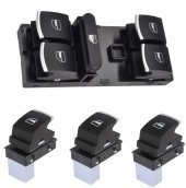 VOLKSWAGEN JETTA CAM DÜĞMESİ ANAHTARI TAKIMI KROMLU (2006 - 2015) - 1