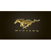 DK Ford Mustang Shelby GT Koşan At Ön Panjur Vidalı Gold Metal Logo - 7