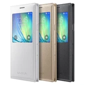 Samsung Galaxy A7 2015 Kılıf S View Cover Orjinal EF-CA700BWE Beyaz thumbnail 7